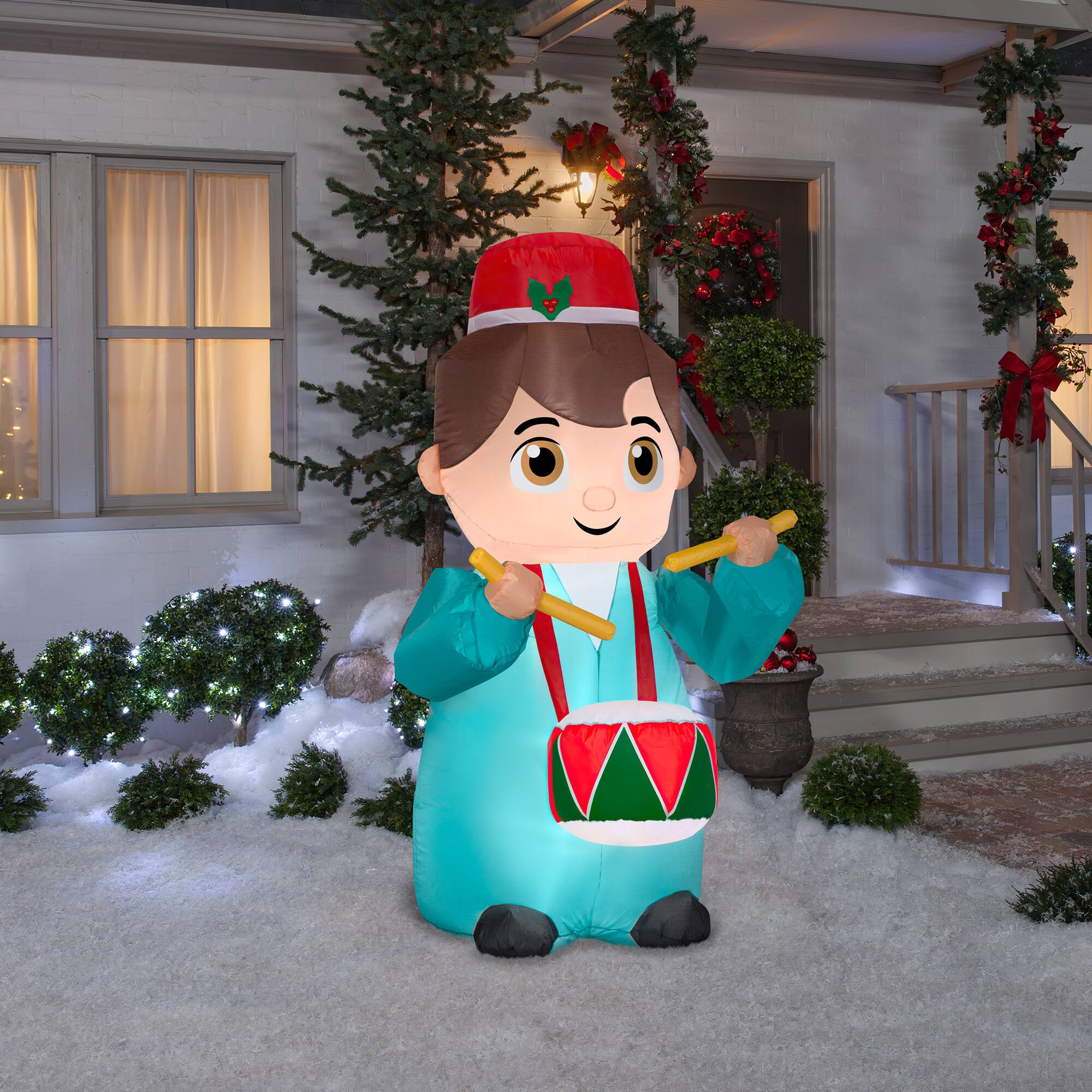 Airblown Animated Christmas Drummer Inflatable